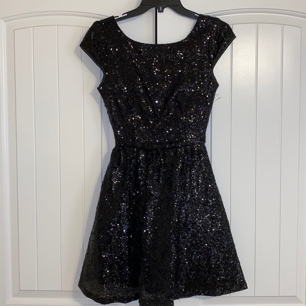 Black Sequin Cocktail Dress Size 3
